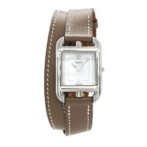 HERMES Capecod CC1 331 Quartz White Dial Diamond Ladies Watch 90245907